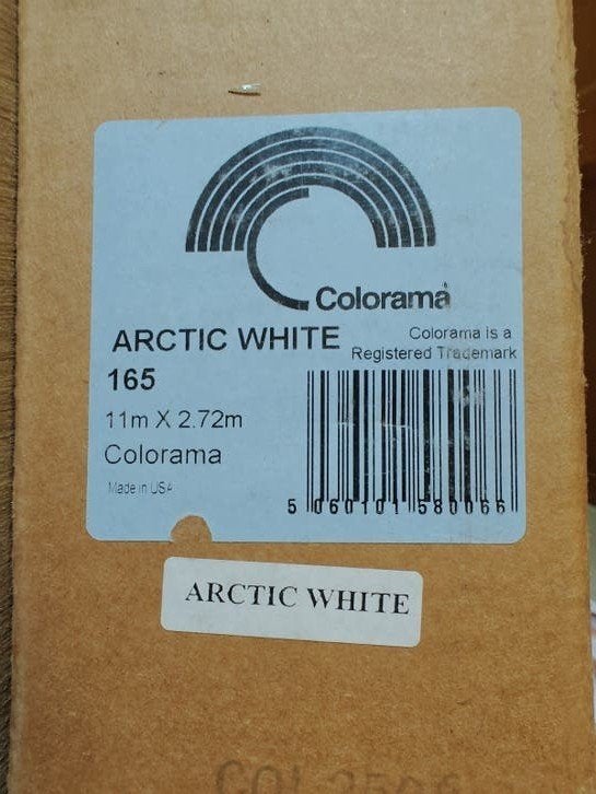 Fotografie papier colorama Arctic white 11x2,72 meter, Ophalen, Gebruikt