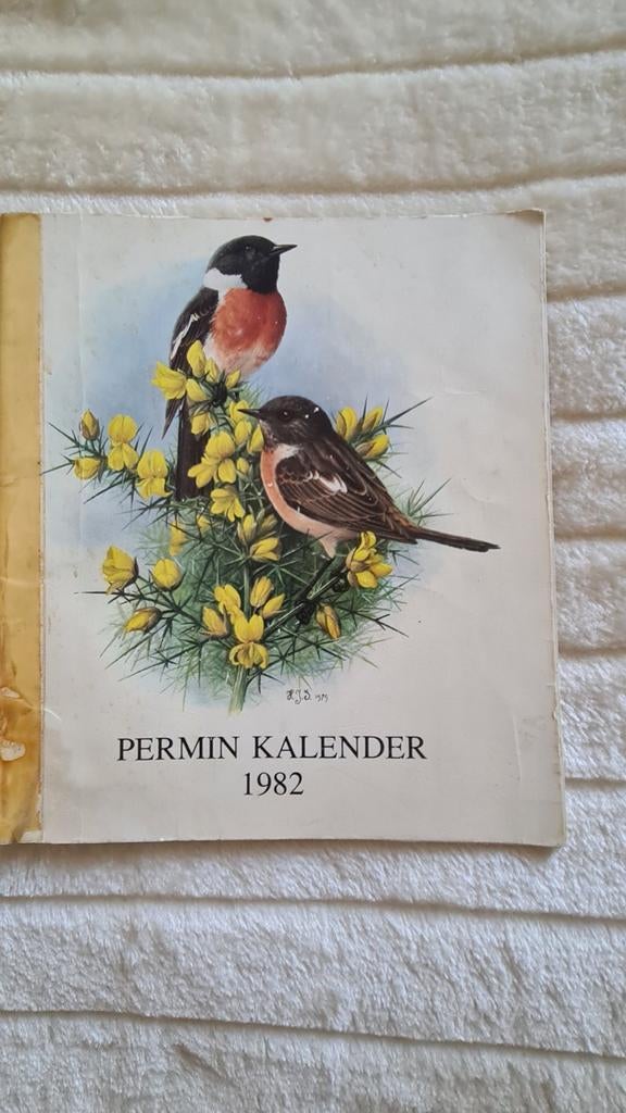 Permin Kalender 1982 - Vogel Illustraties, Boeken, Tijdschriften en Kranten, Gelezen, Overige typen, Ophalen of Verzenden