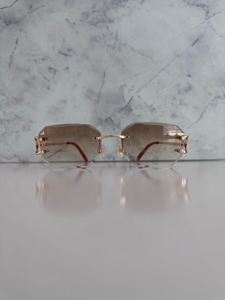 Cartier Piccadilly Lichtbruine glazen, Overige merken, Zonnebril, Bruin, Nieuw