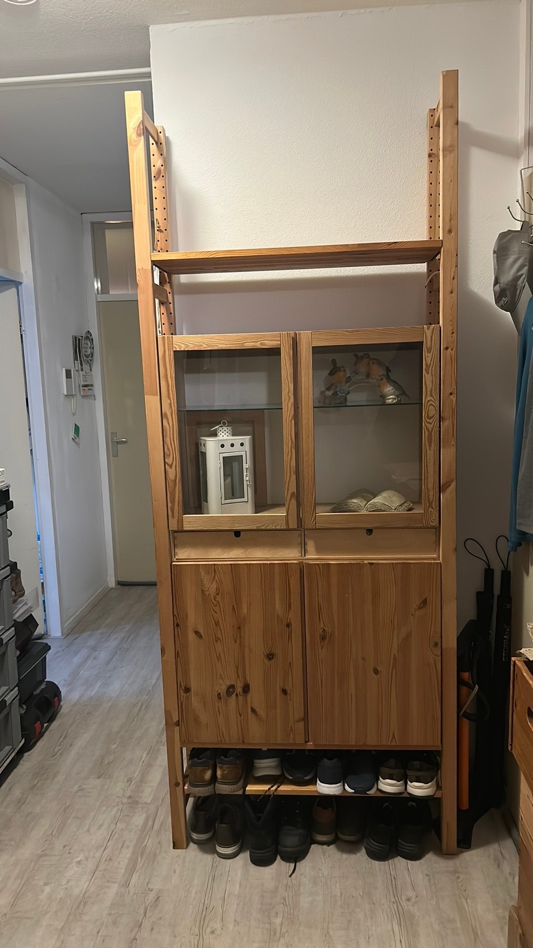 Ivar stelling kast/ vitrine kast.  Ikea, Ophalen, Gebruikt