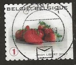 Belgie 86, aardbeien, Verzenden, Gestempeld