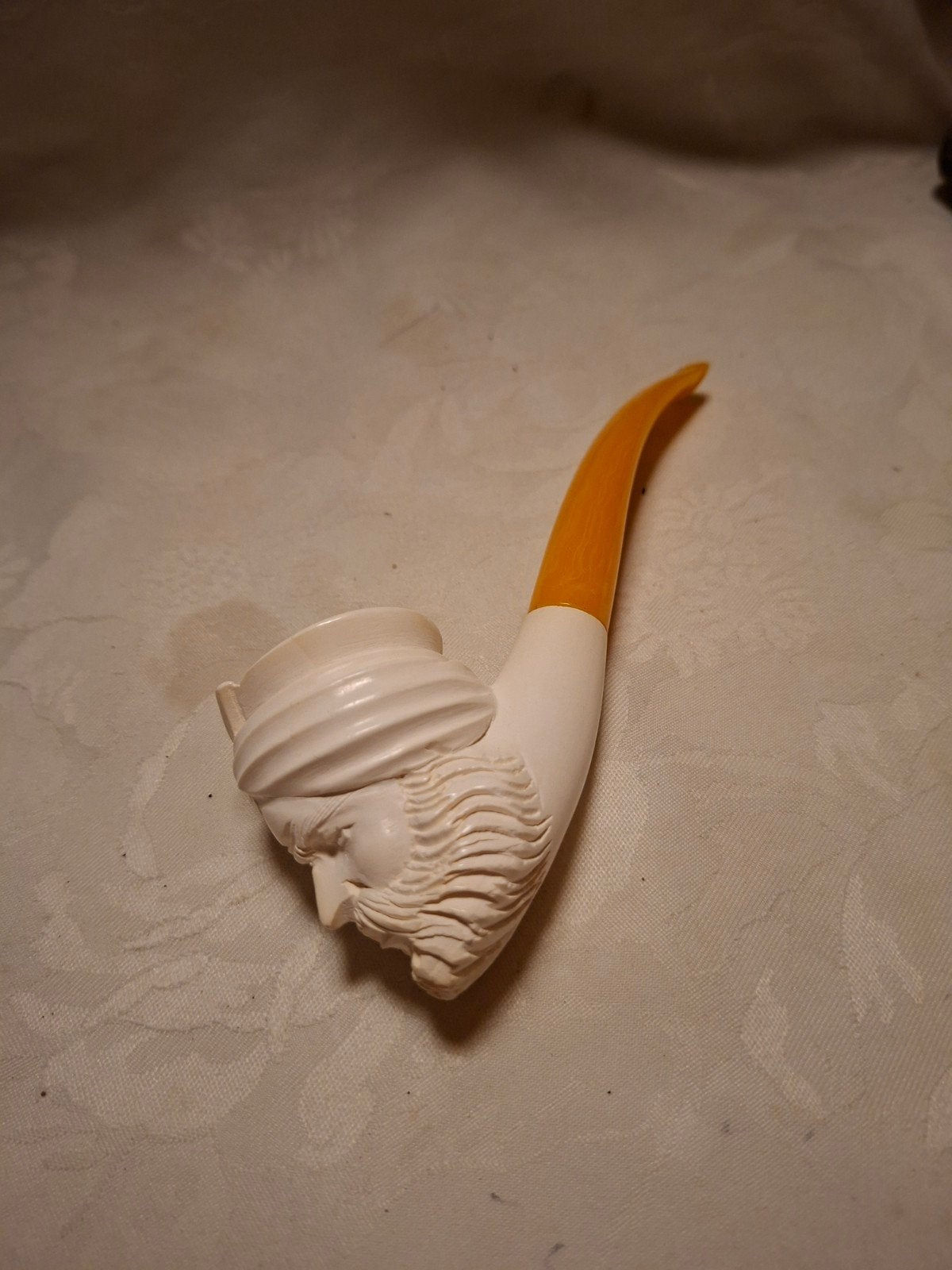 antieke tabakspijp met wit hoofdje  14 cm, Verzenden, Nieuw, (Water)pijp