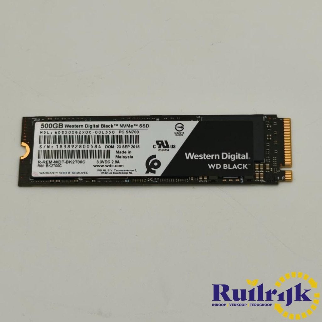 Western Digital WD Black NVMe M.2 SSD WDS500G2X0C 500Gb, Western Digital, Zo goed als nieuw, https://www.westerndigital.com/nl-nl/support/contact-us