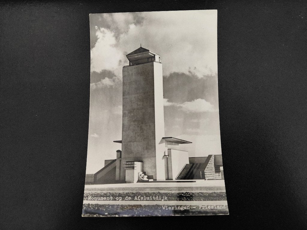 Monument afsluisdijk, echte fotokaart, ongelopen,, Verzenden, 1960 tot 1980, Ongelopen, Noord-Holland