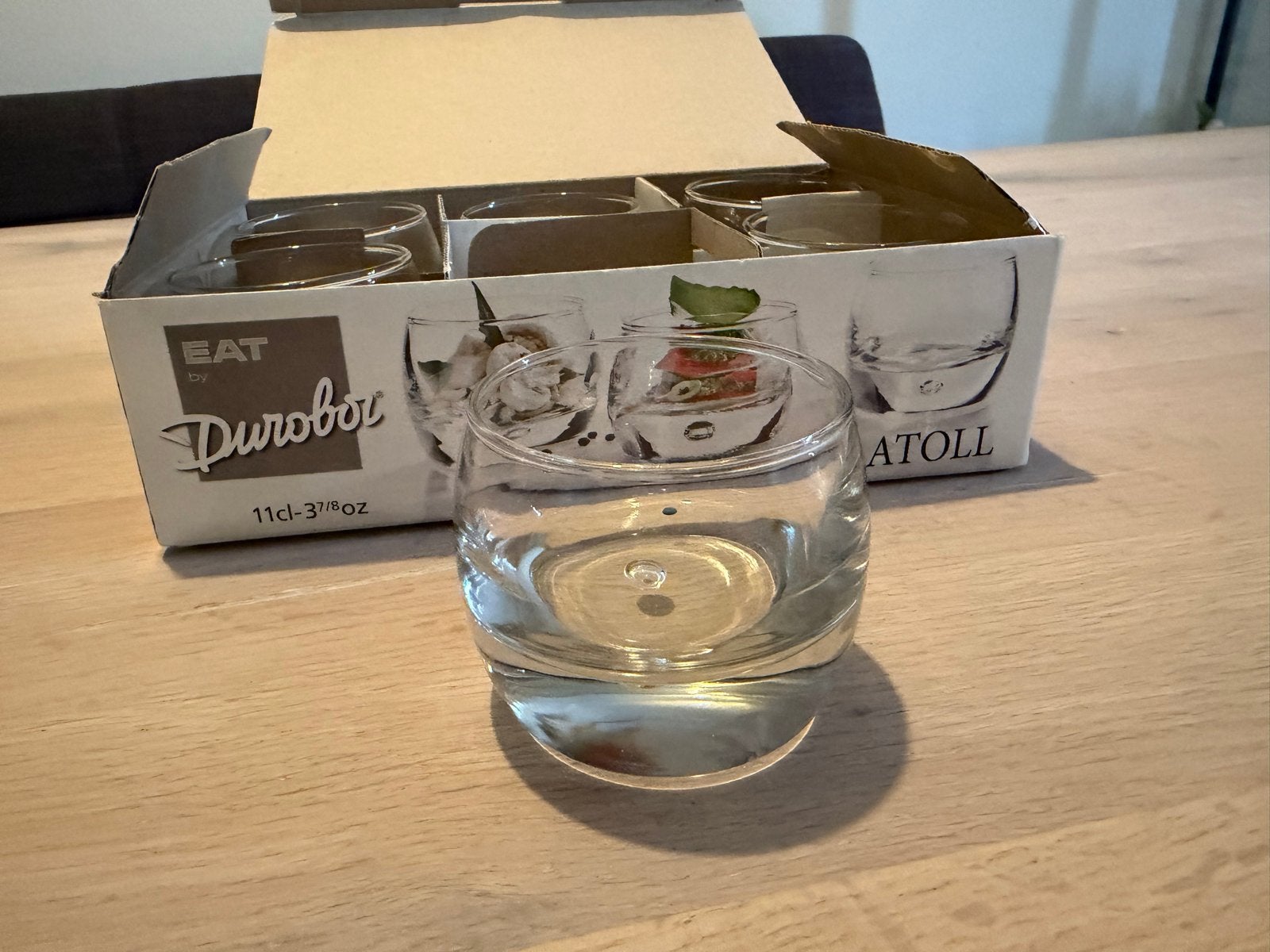 Durobor Atoll Glazen Set - 6 Stuks, 11cl, Overige typen, Ophalen of Verzenden, Glas, Overige merken
