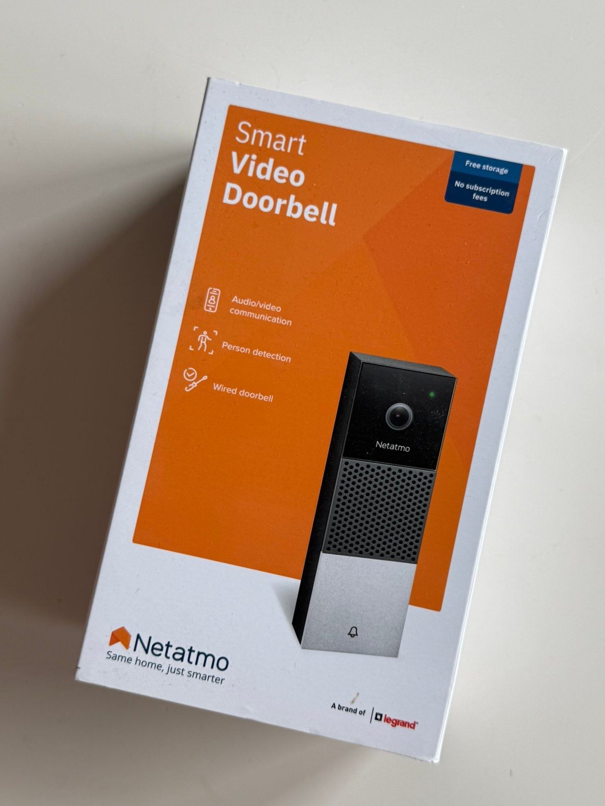 Netatmo Slimme Video Deurbel, Ophalen of Verzenden, Bewegingsdetectiesensor, Zo goed als nieuw, Draadloos
