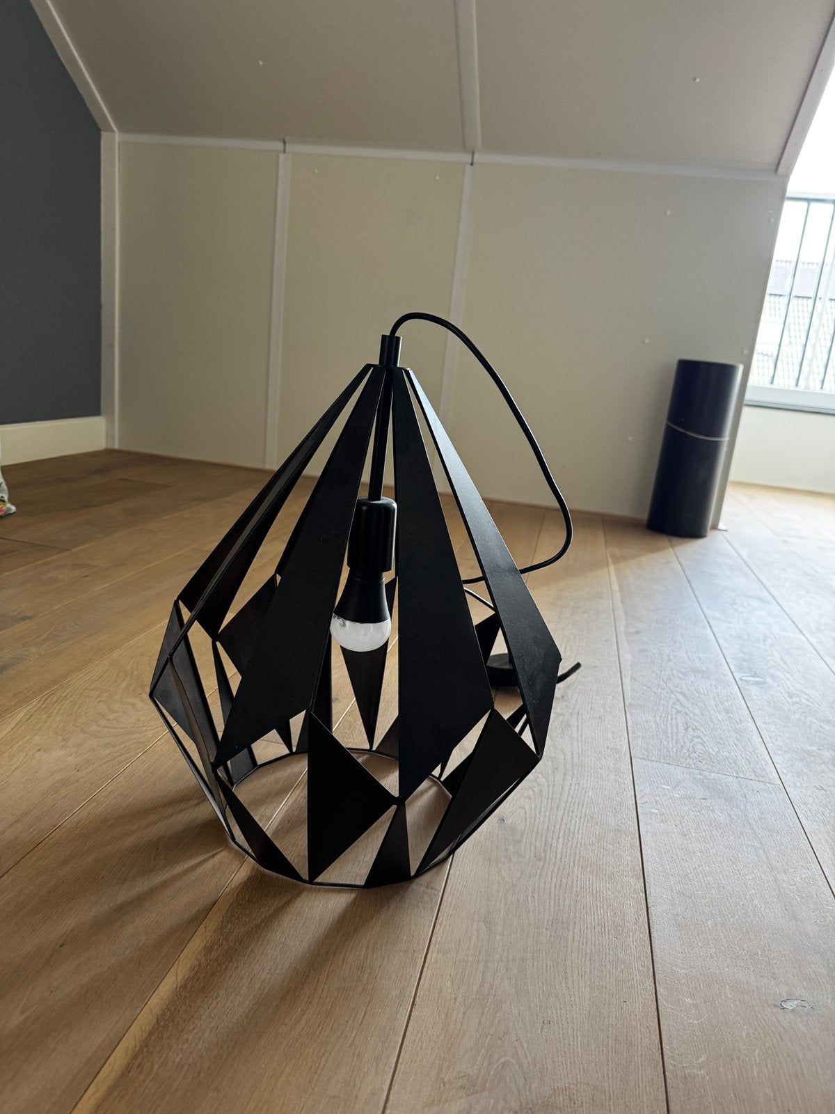zwarte EGLO Carlton hanglamp, Huis en Inrichting, Ophalen, Zo goed als nieuw, E27 (groot)