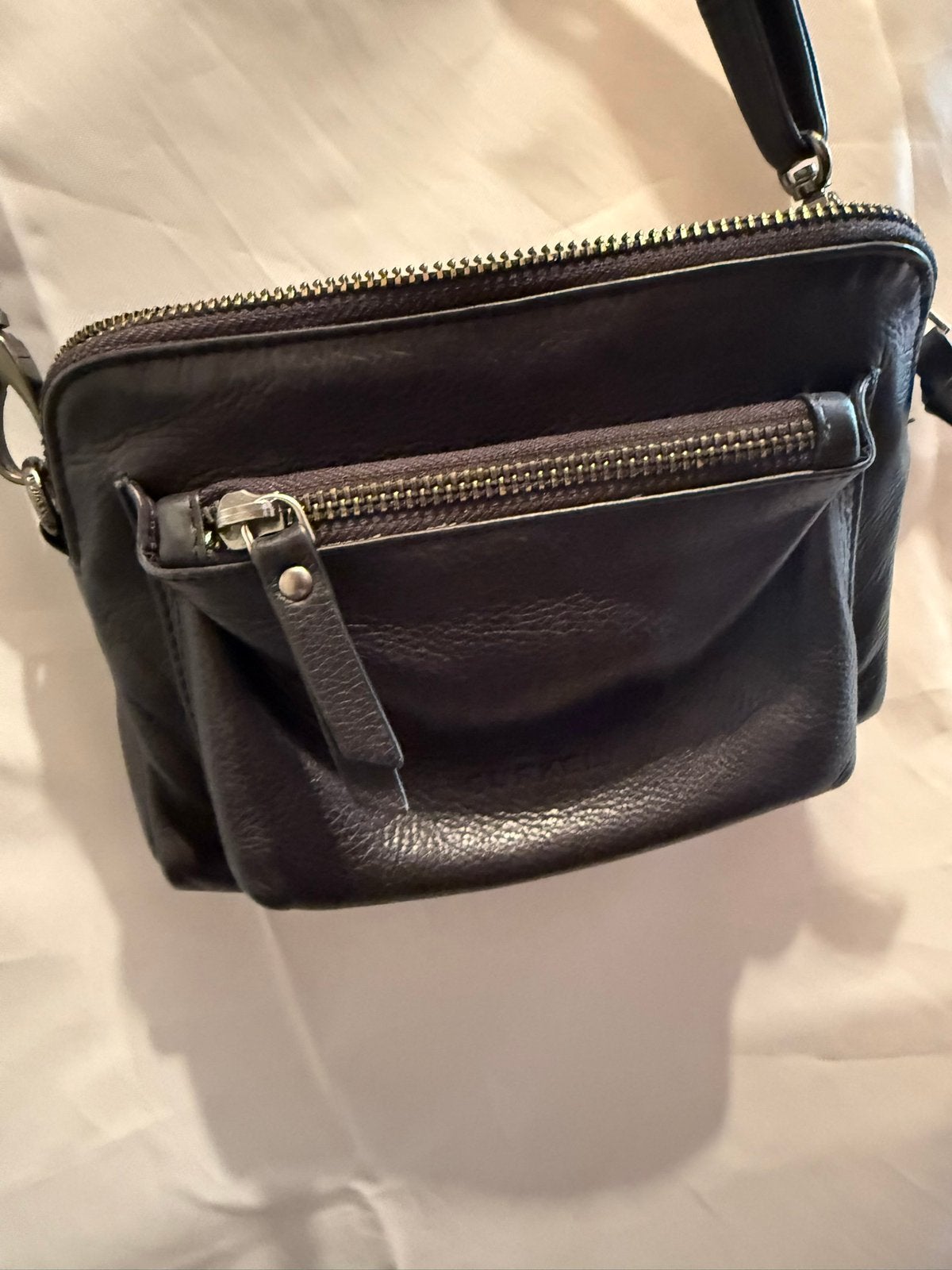 Zwarte kleine burkely tas leer zgan, Ophalen of Verzenden, Zo goed als nieuw, Zwart, Handtas