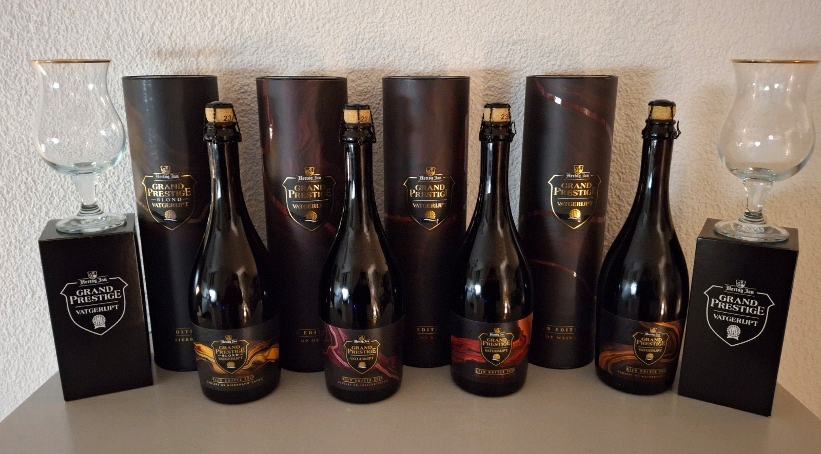 Hertog Jan Grand Prestige Vatgerijpt 2025- Rijn Editie, Verzamelen, Biermerken, Ophalen of Verzenden, Nieuw, Flesje(s), Hertog Jan