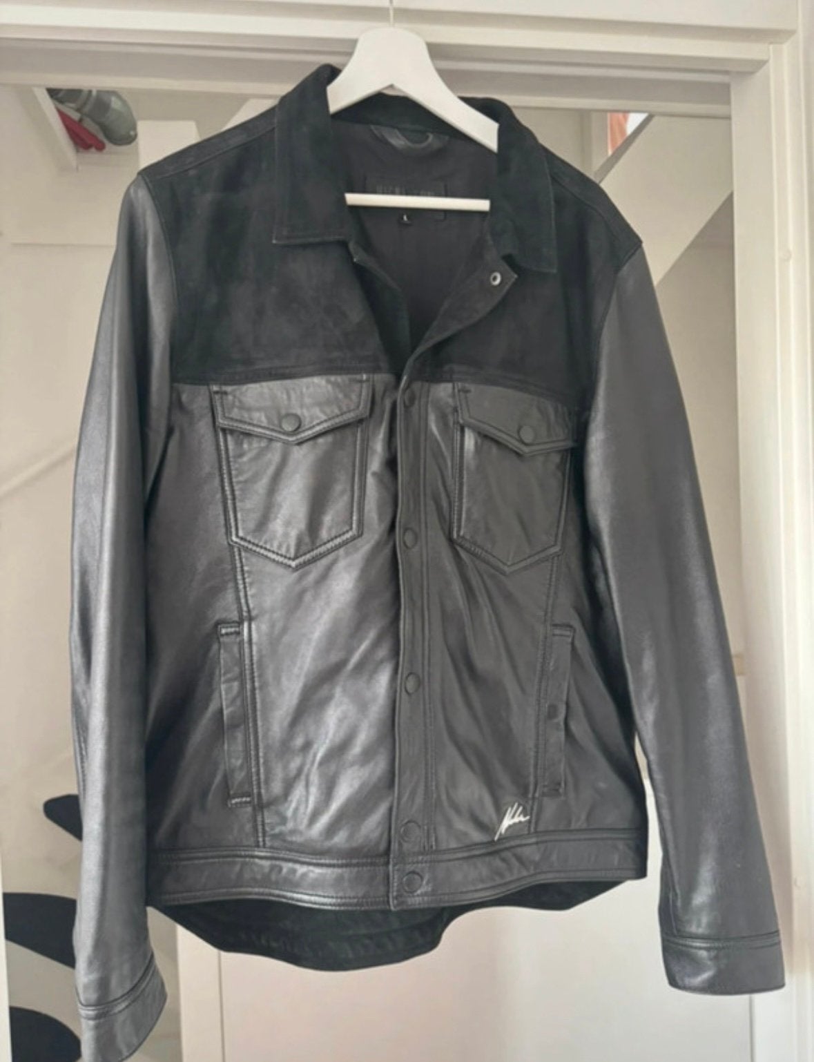 Nickelson jas truckerjas, Kleding | Heren, Jassen | Zomer, Ophalen of Verzenden, Gedragen, Maat 52/54 (L), Zwart