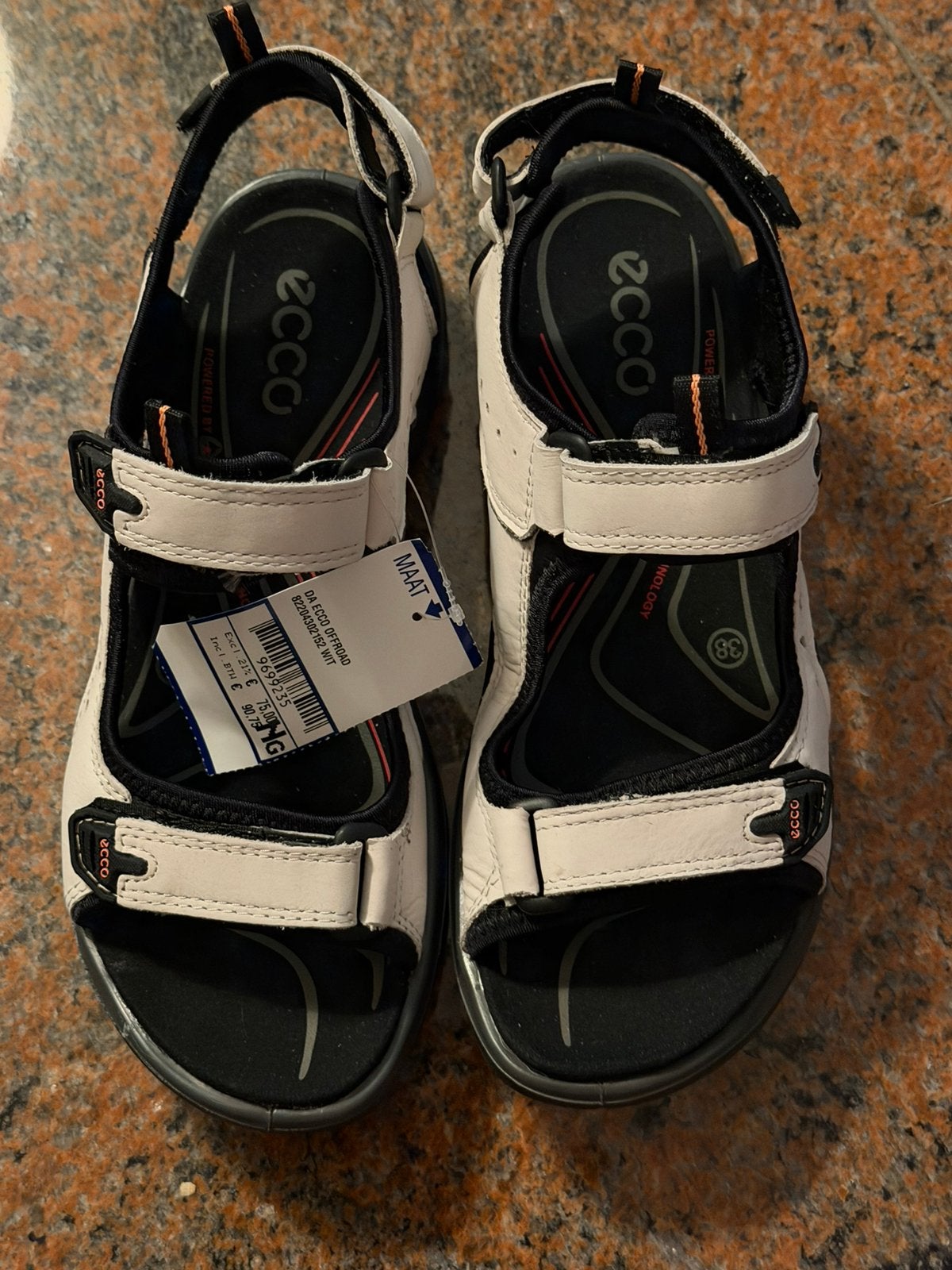 Nieuwe Ecco sandalen mt 38, Kleding | Dames, Schoenen, Wit, Nieuw, Sandalen of Muiltjes, Ophalen of Verzenden