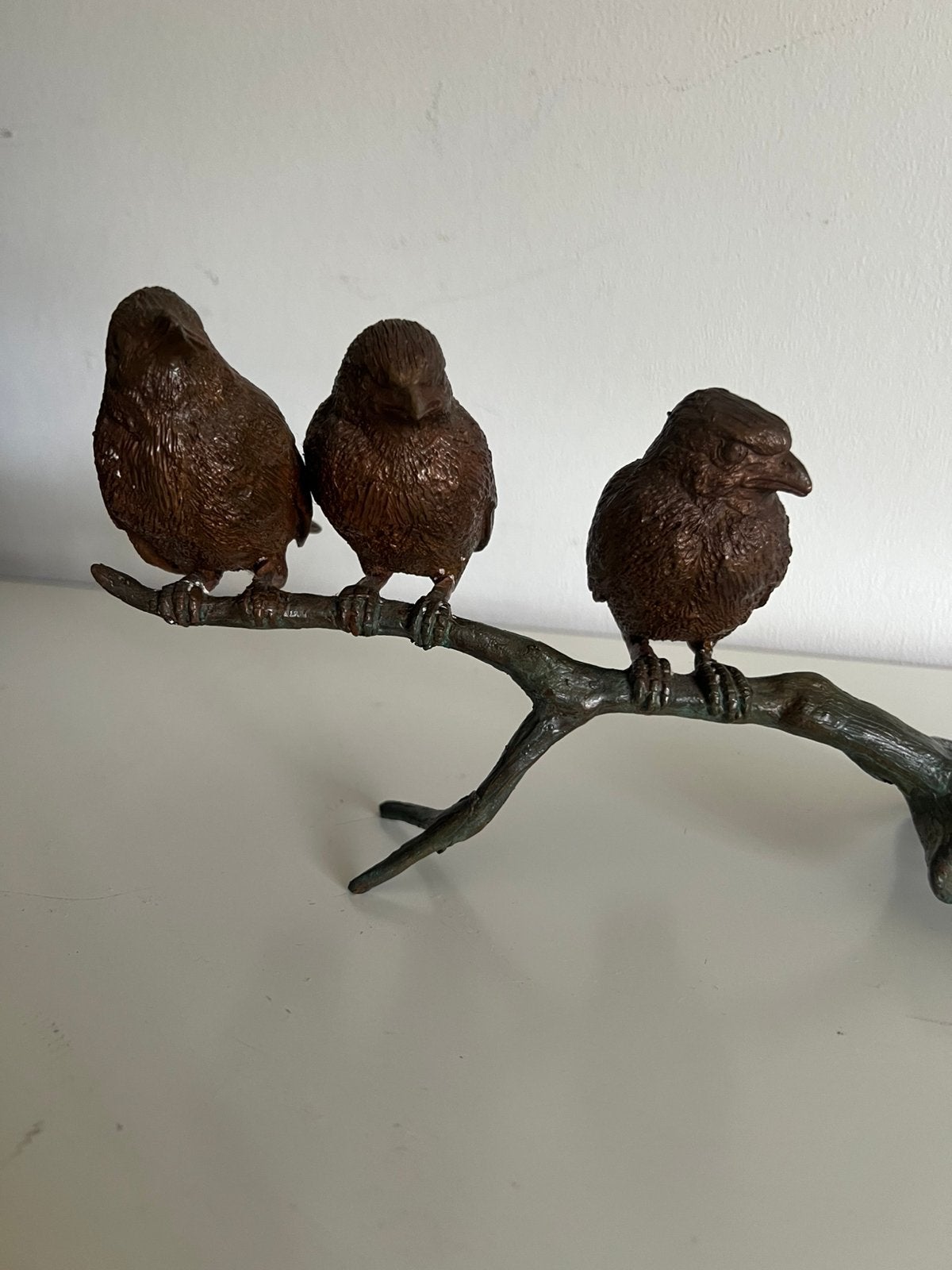 Bronzen vogeltjes op tak, Ophalen of Verzenden