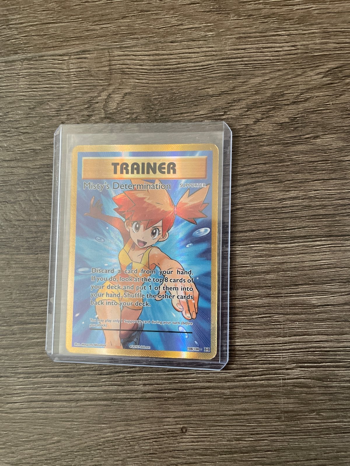 Misty's Determination Trainer Kaart - Pokemon, Ophalen of Verzenden, Zo goed als nieuw, Losse kaart, Foil