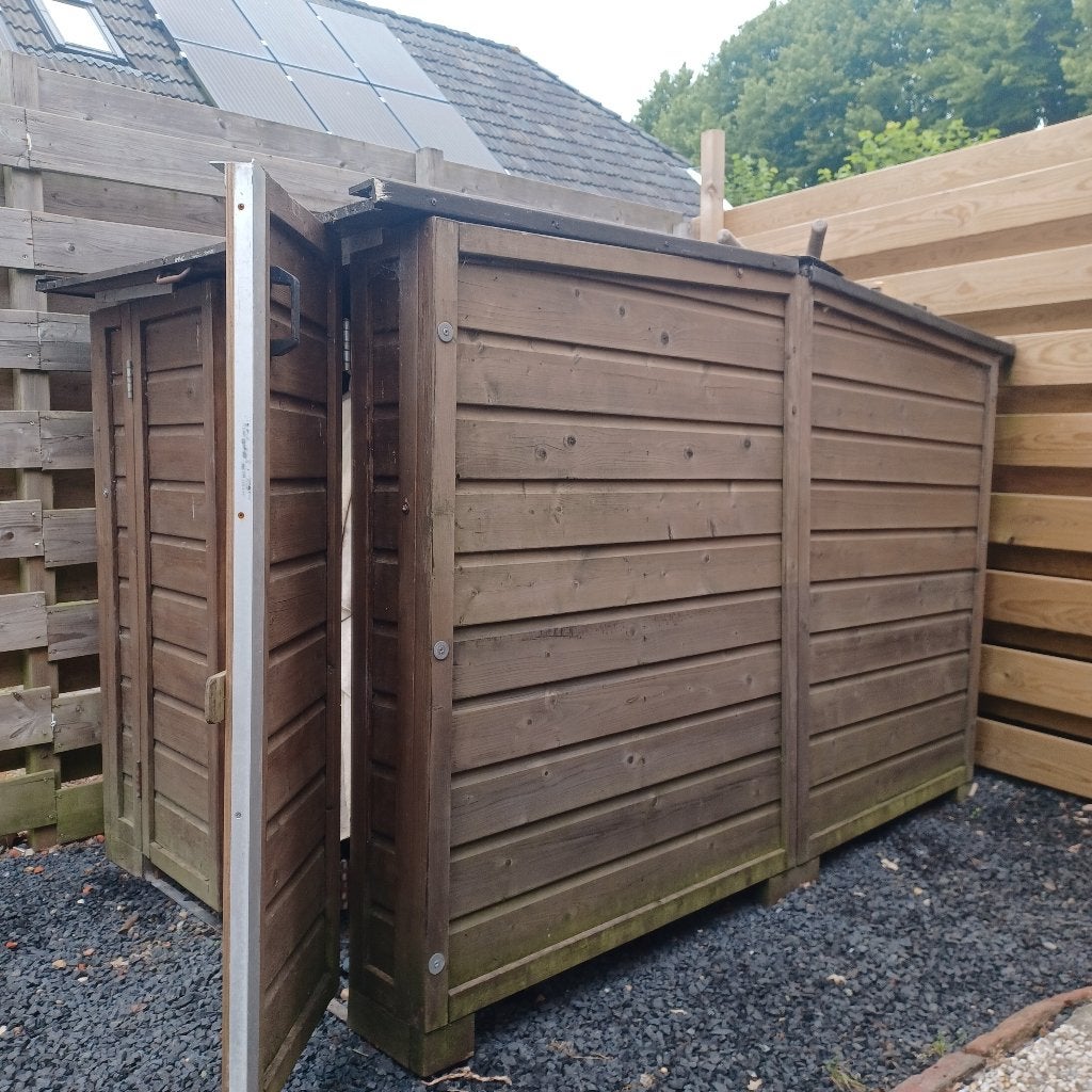 Tuinberging, Tuin en Terras, Ophalen, Gebruikt, Hout, Fietsenberging