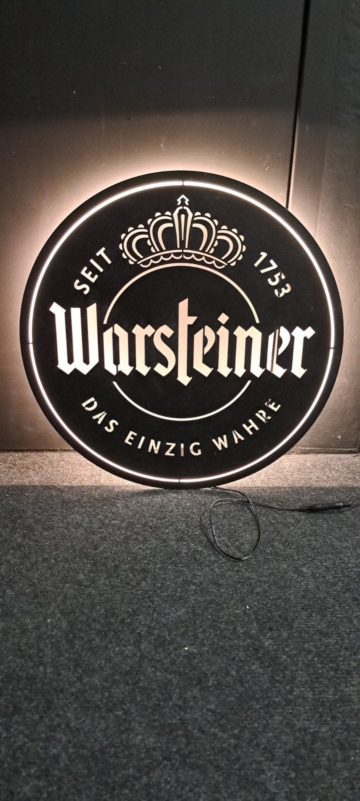 Unieke Warsteiner reclameverlichting van staal, Ophalen of Verzenden, Nieuw, Lichtbak of (neon) lamp