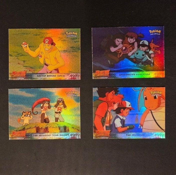 TOPPS Mewtwo strikes back holo's (black label), Ophalen of Verzenden, Zo goed als nieuw