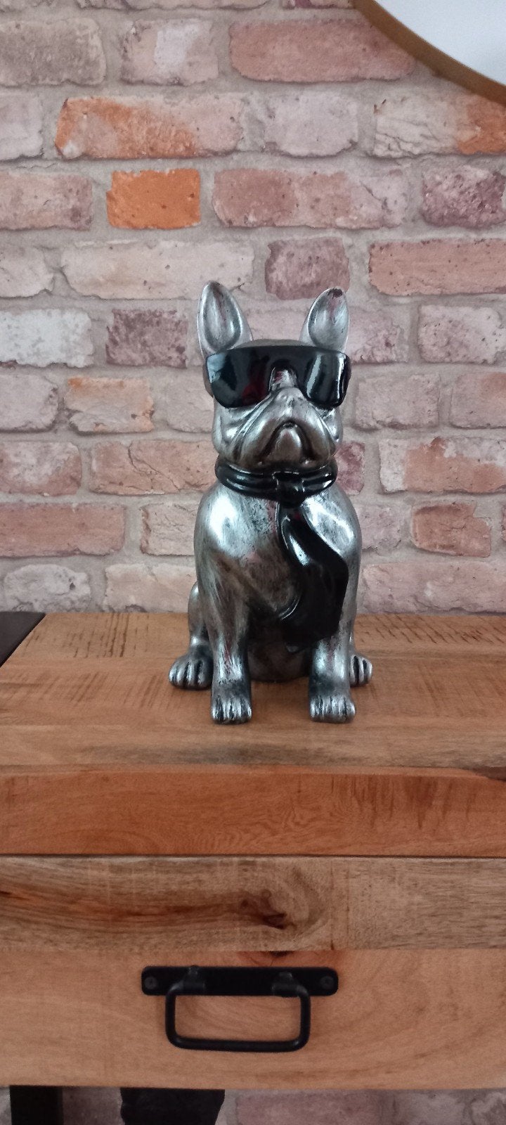 28cm Franse Bulldog met Bril Beeld♥️SALE VERKOOP♥️, Verzamelen, Ophalen of Verzenden, Nieuw, Dier