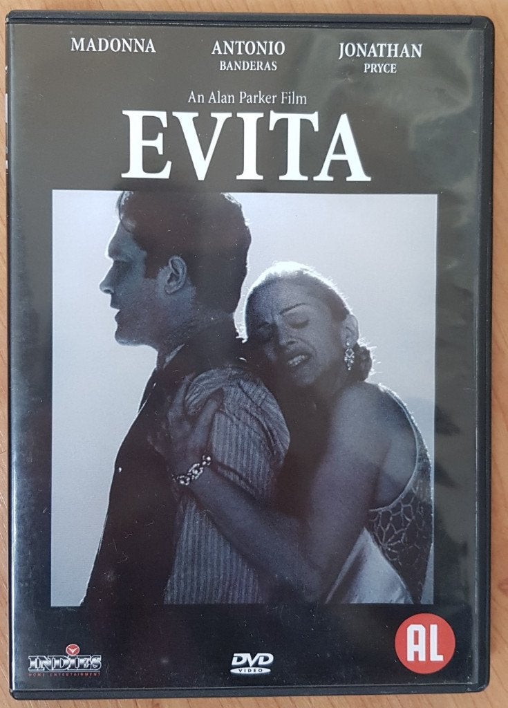 DVD Evita - met Madonna e.a. - Argentinië - IZGST, Alle leeftijden, Ophalen of Verzenden, Zo goed als nieuw, Drama