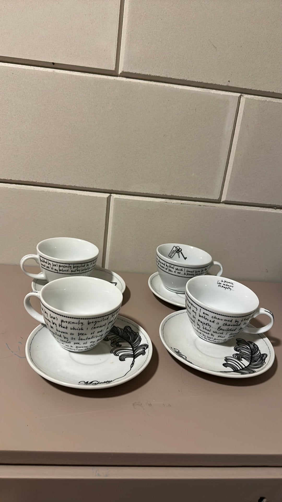 Marlies dekkers X bijenkorf theeservies, Huis en Inrichting, Ophalen, Zo goed als nieuw, Glas, Overige stijlen