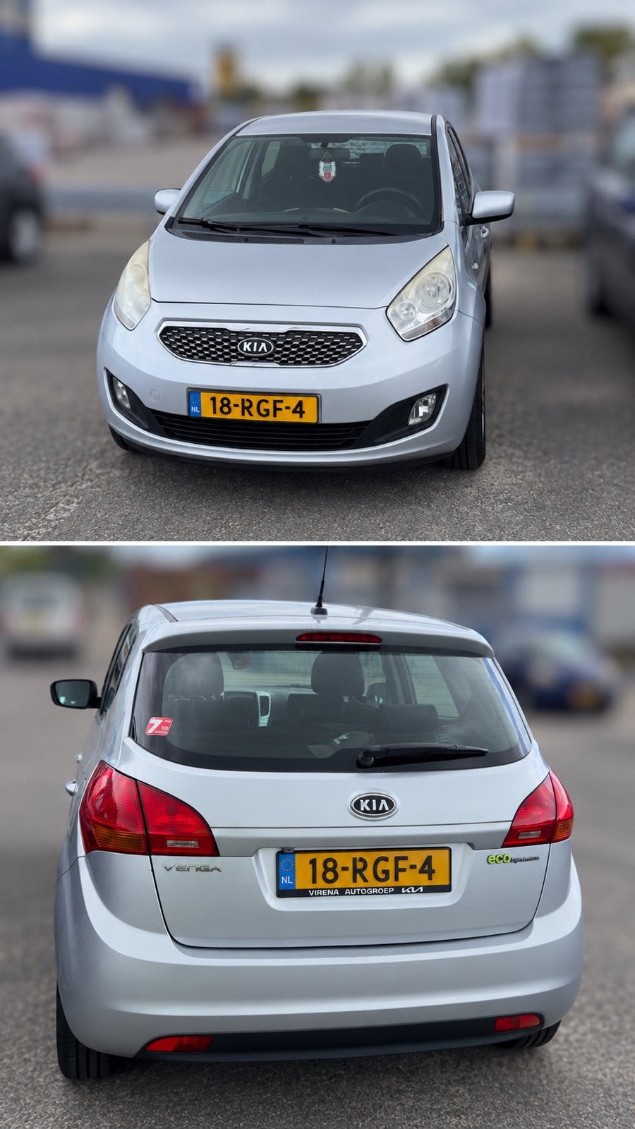 Kia Venga 1.4 Cvvt 90pk 2011 Grijs, Auto's, Voorwielaandrijving, Stof, Zwart, 4 cilinders