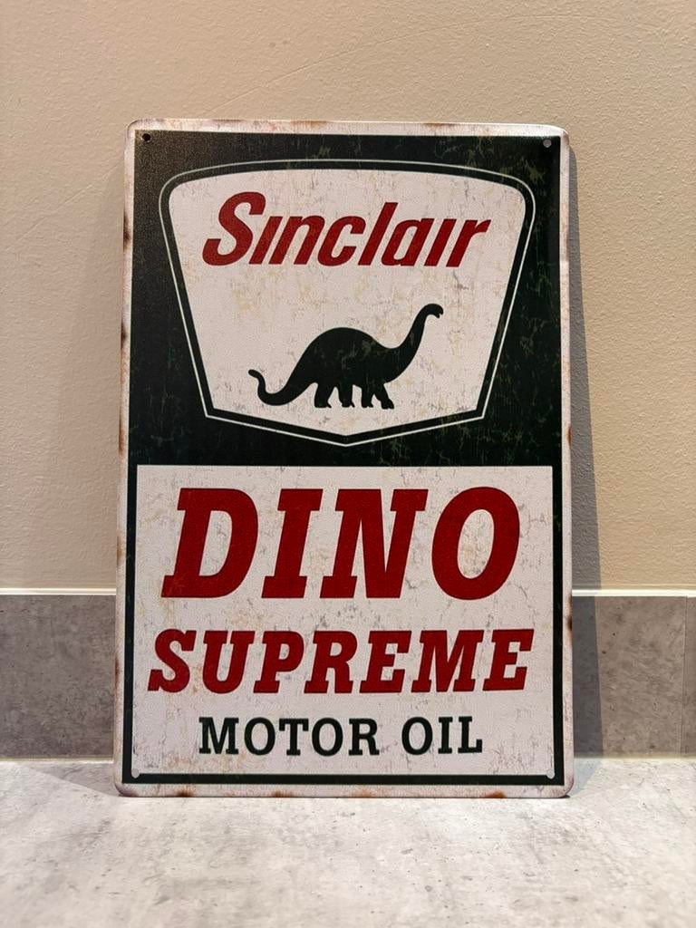 Mancave Bar Café Wanddecoratie metalen bordje Dino Sinclair, Verzamelen, Merken en Reclamevoorwerpen, Ophalen of Verzenden, Zo goed als nieuw