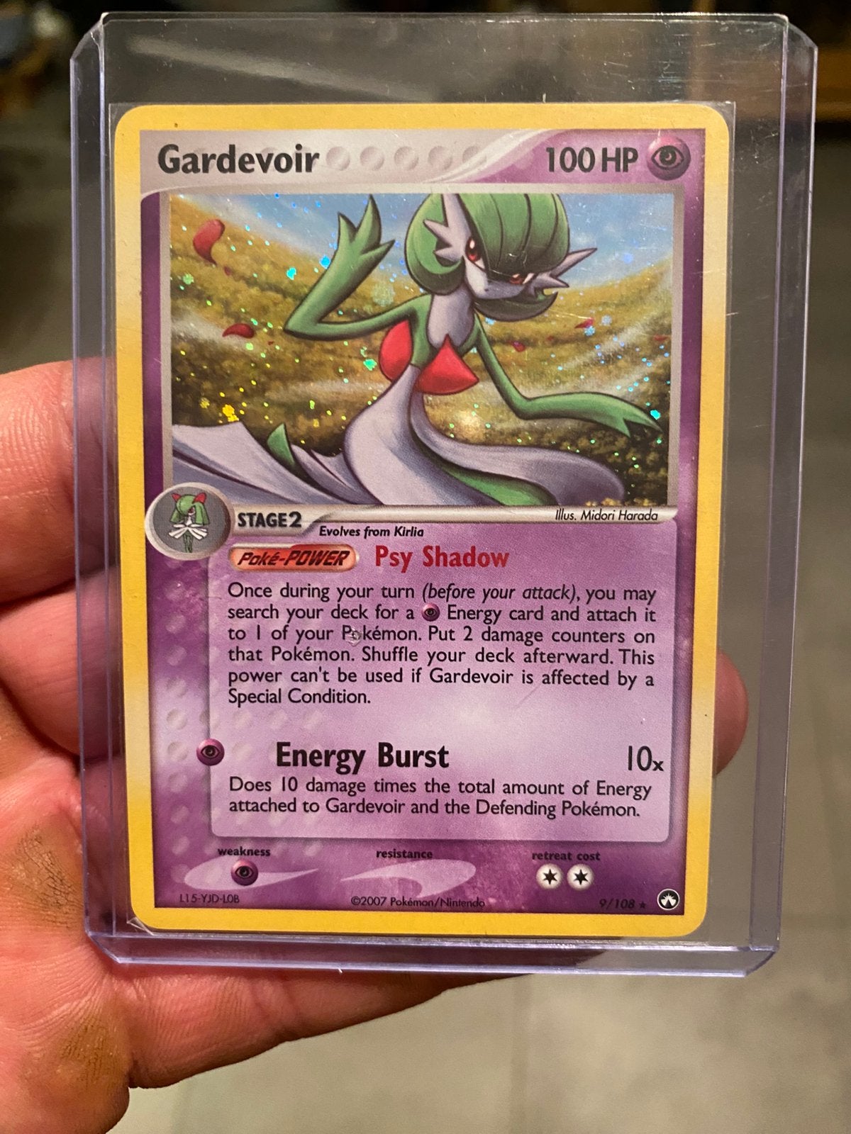 Gardevoir holo vintage kaart, Verzenden, Zo goed als nieuw