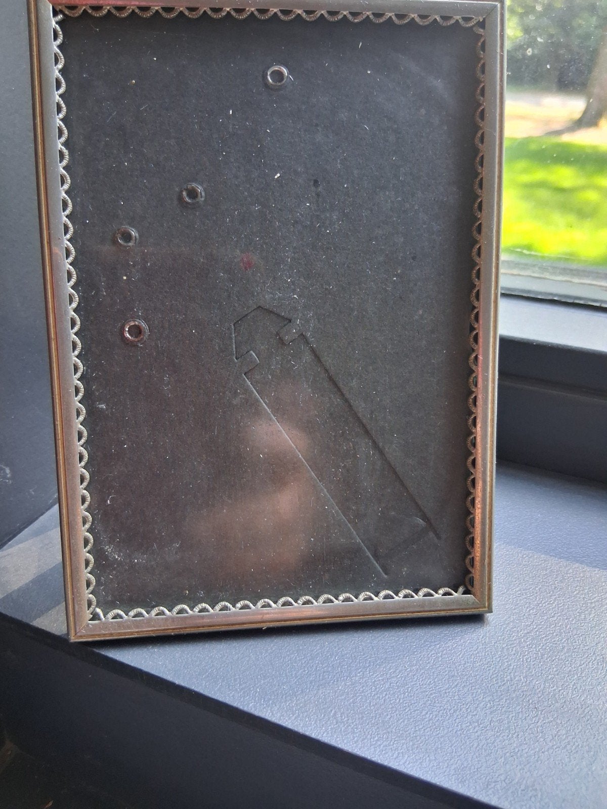 vintage  foto lijstje met geschulpte randje
15 x 10.5 cm, Antiek en Kunst, Ophalen of Verzenden
