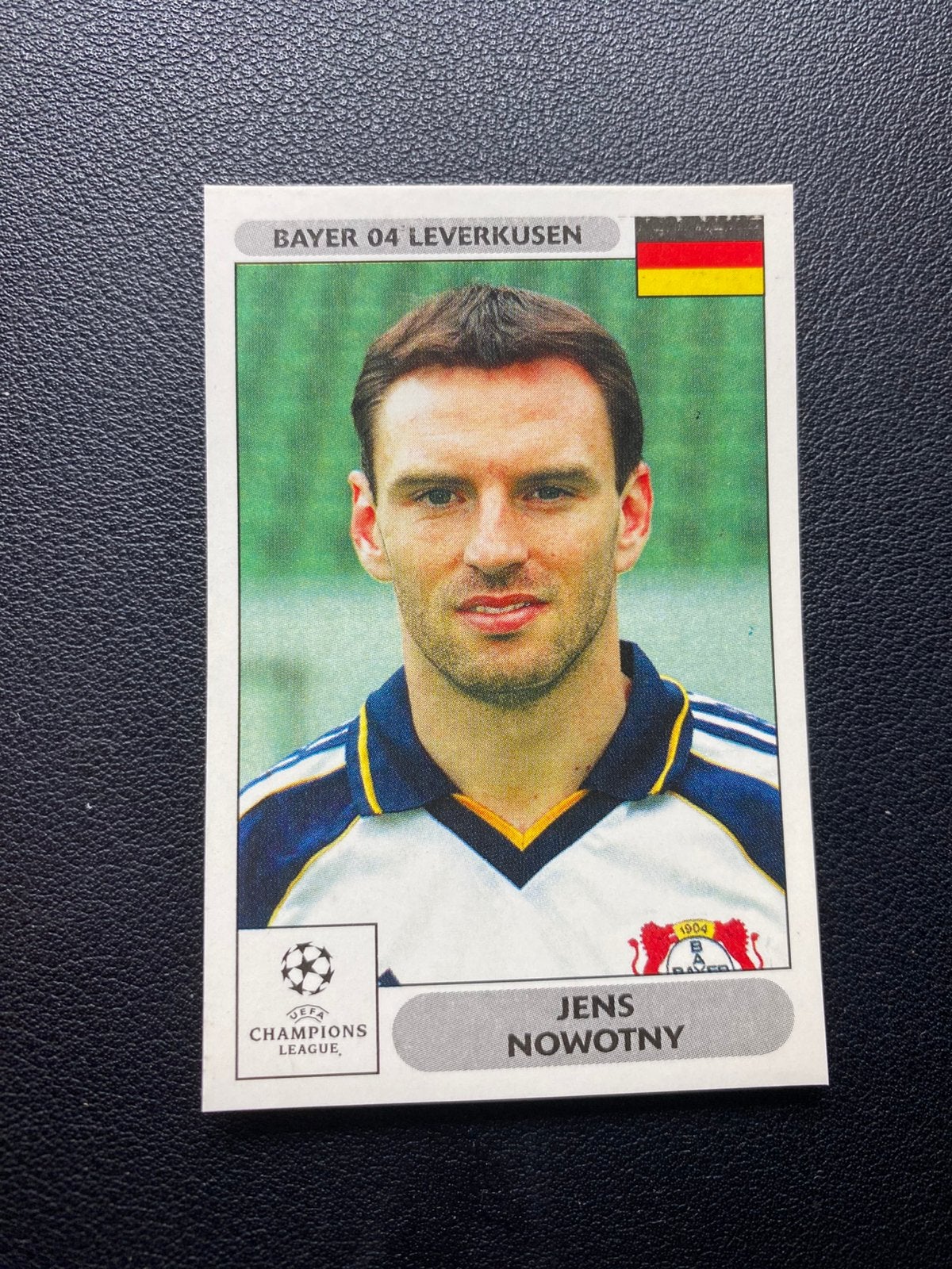 Jens Nowotny - Bayer Leverkusen - Panini CL 2000/2001, Ophalen of Verzenden, Zo goed als nieuw, Buitenlandse clubs, Poster, Plaatje of Sticker