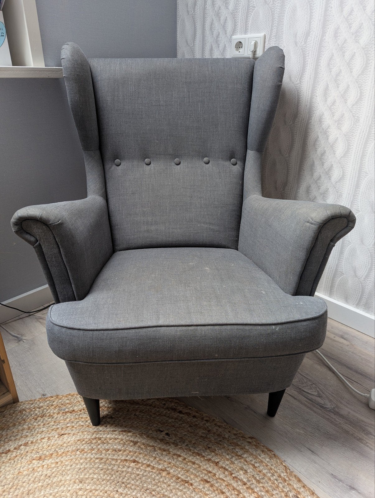 IKEA Strandmon fauteuil - Opfrisbeurt nodig, Ophalen, Gebruikt, 75 tot 100 cm, 75 tot 100 cm