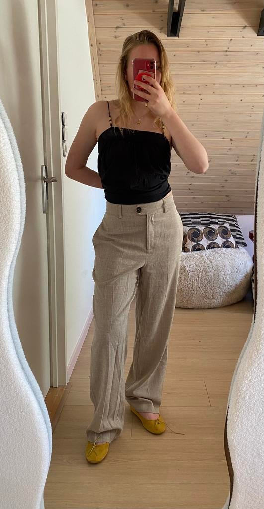 Na-kd pantalon, Beige, Ophalen of Verzenden, Zo goed als nieuw, Maat 36 (S)
