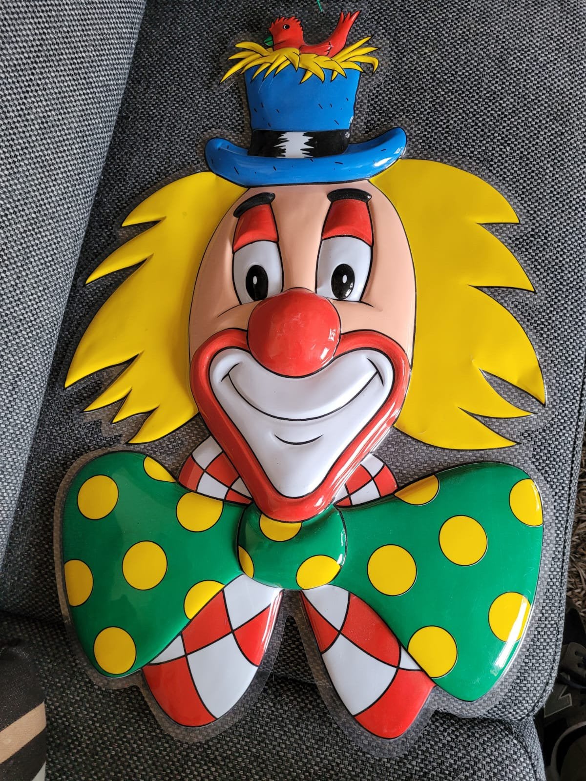 Clownsversiering ruim 70 cm hoog verjaardagsversiering, Ophalen of Verzenden, Gebruikt, Versiering, Carnaval