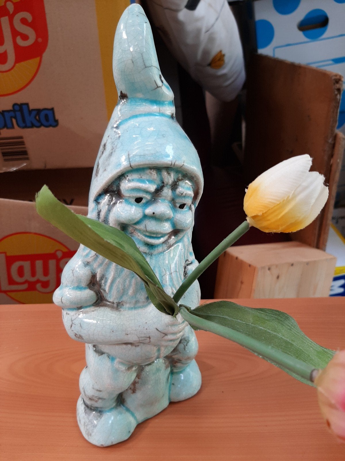 Raku gebakken schaaltje en kabouter, Ophalen of Verzenden