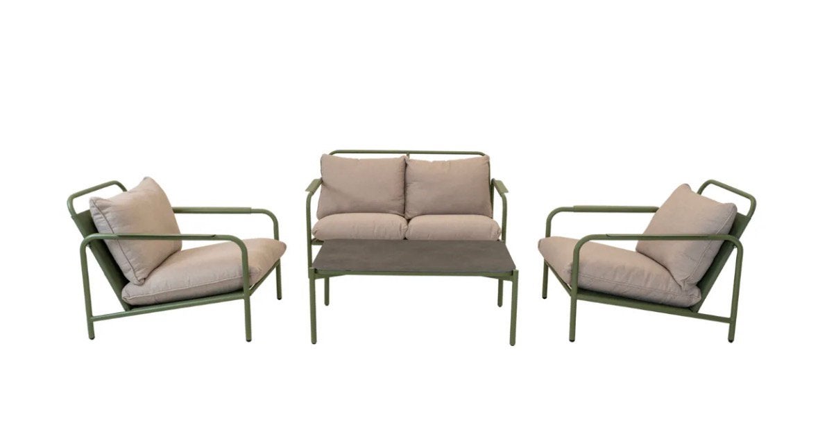 Prachtige tuinset nieuw in doos, Ophalen, Nieuw, Aluminium, Bank