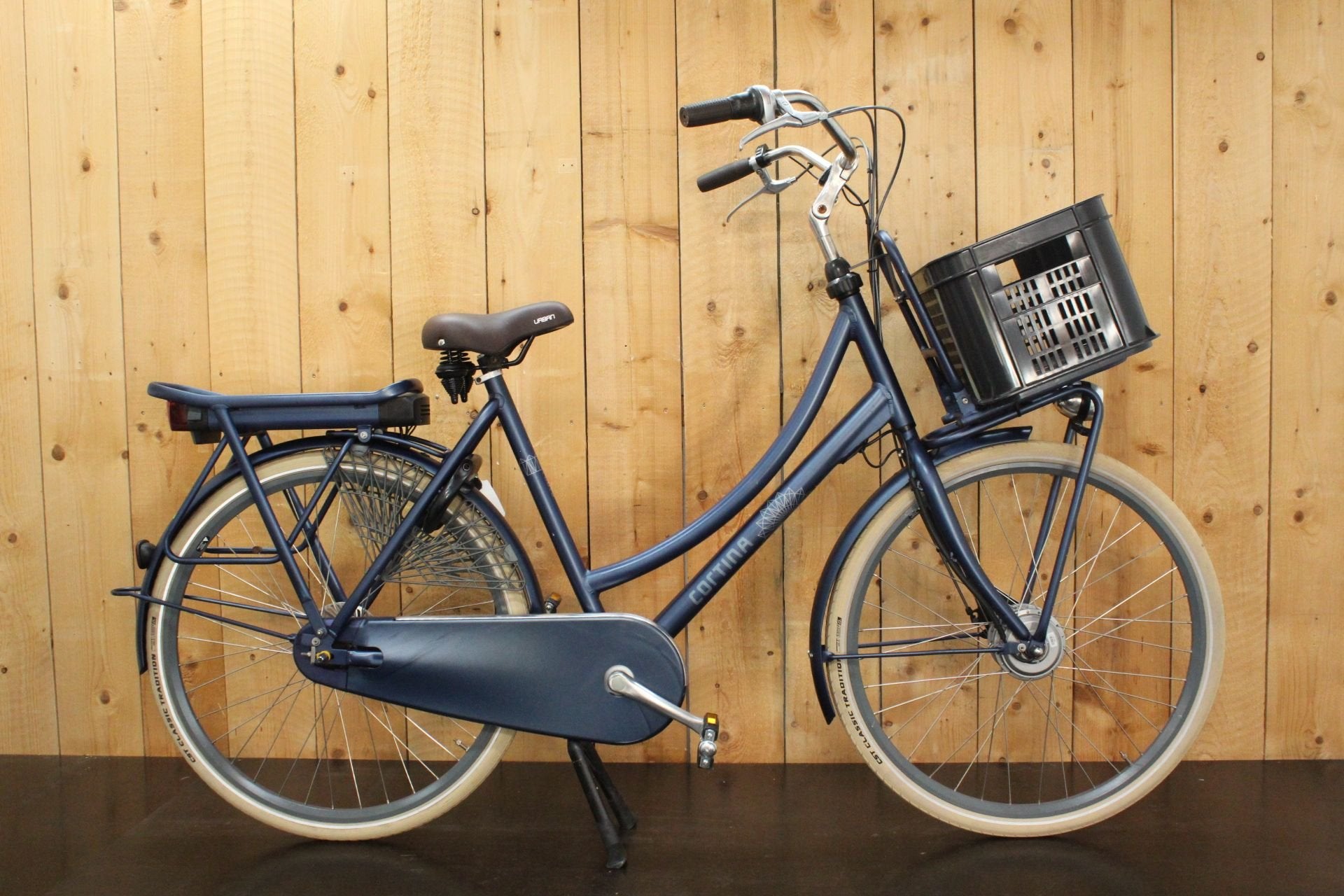 Cortina E-Roots Transport/Moederfiets D57 Polish Blue Matte