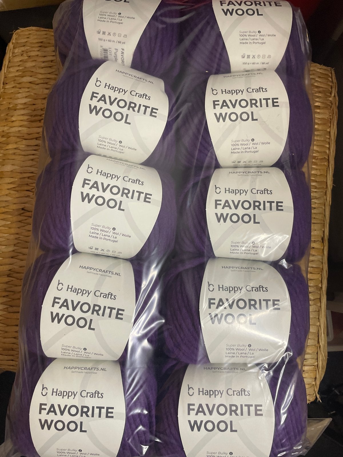 Happy Crafts Favorite Wool - Paars (10 bollen), -, Breien of Haken, -, Nieuw
