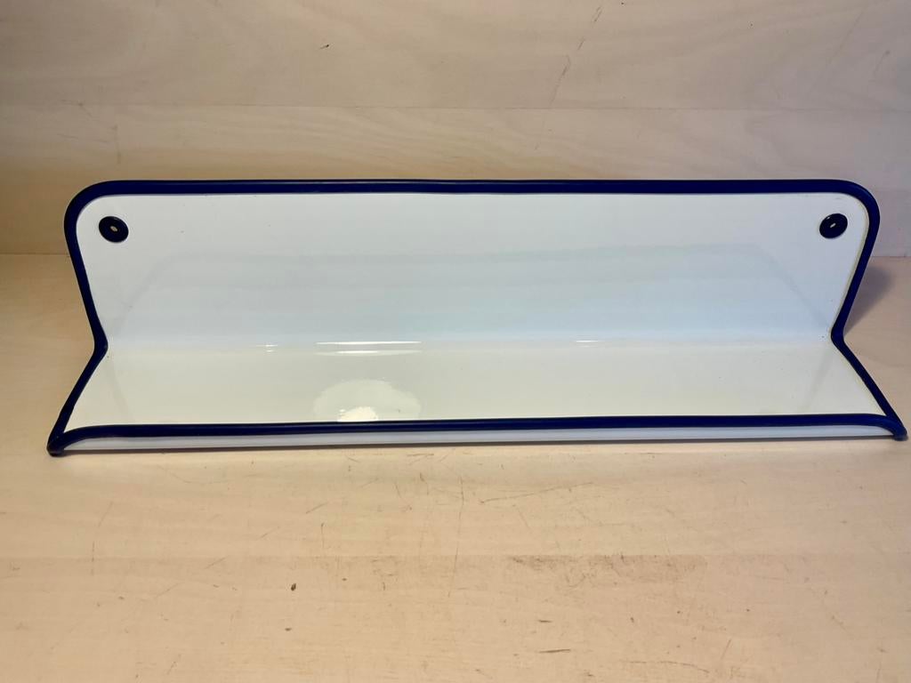 Mållen Ikea wit emaille met kunststof blauwe rand, Ophalen of Verzenden, Zo goed als nieuw
