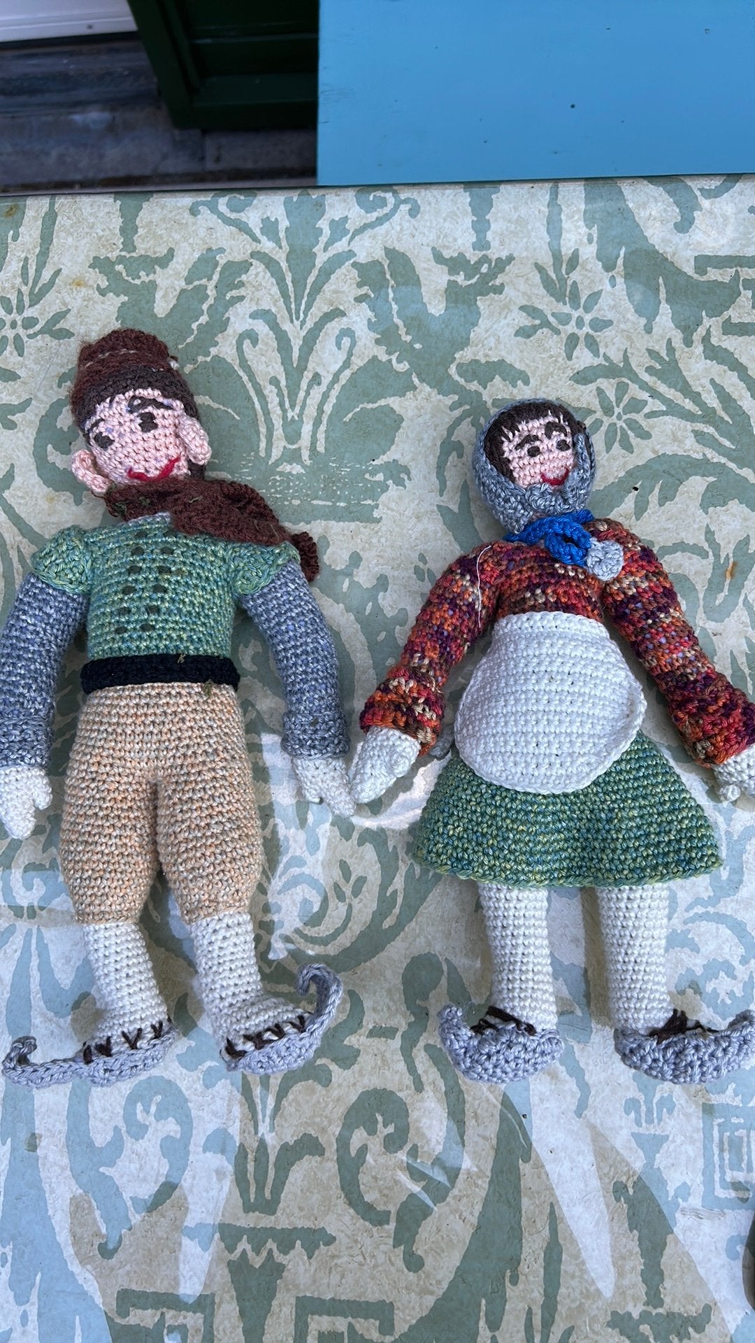 Gebreide poppetjes, schaatsers., Ophalen of Verzenden, Nieuw, Breien, Overige typen