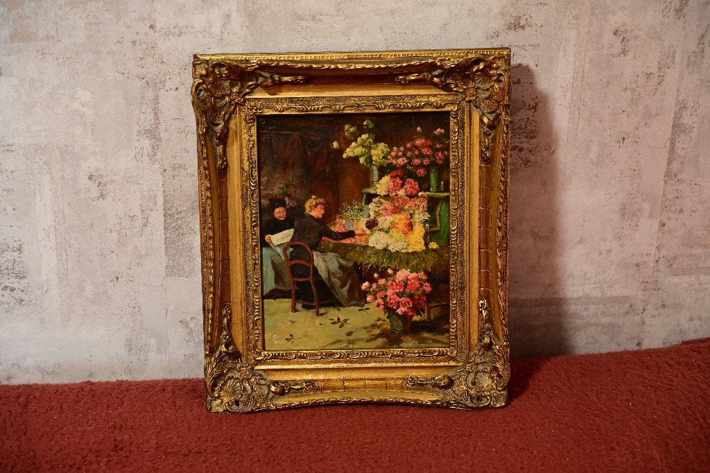 schilderij, Ophalen, Klassiek, Bloemen