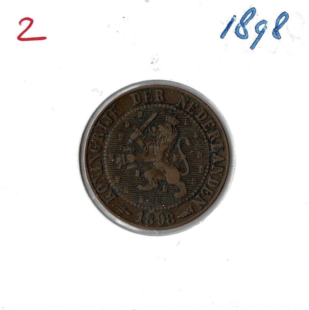 2,5 cent 1898 Wilhelmina (zie scans)(2), Ophalen of Verzenden, Koningin Wilhelmina, Overige waardes, Losse munt
