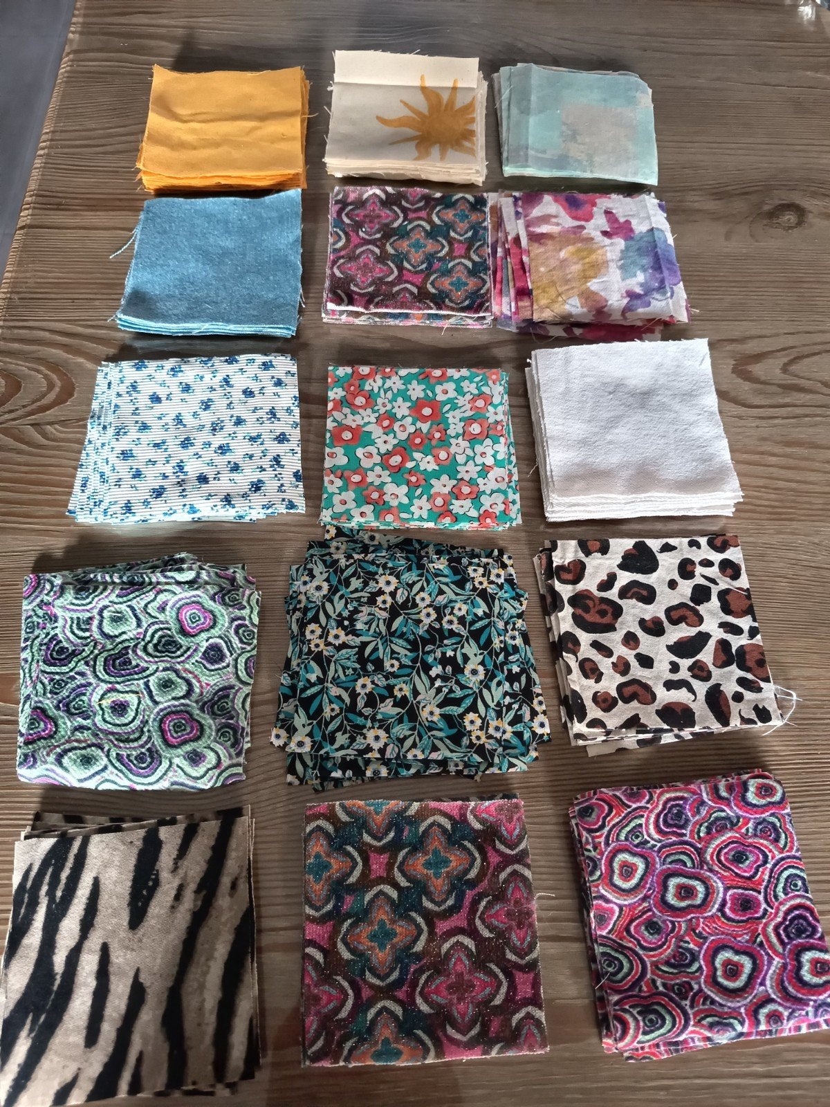 150 patchwork lapjes, Nieuw, Ophalen of Verzenden, 30 tot 120 cm, Katoen