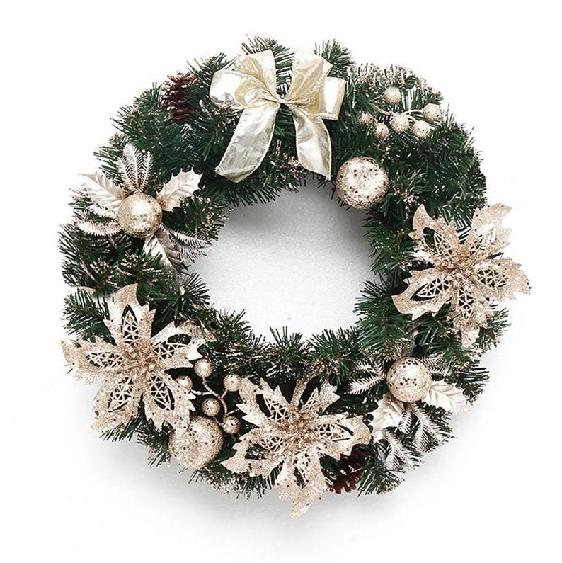 Kunst Kerst Krans / Nep Bloemen Dennen Kerstkrans Takken, Huis en Inrichting, Woonaccessoires | Kransen, Verzenden, Nieuw