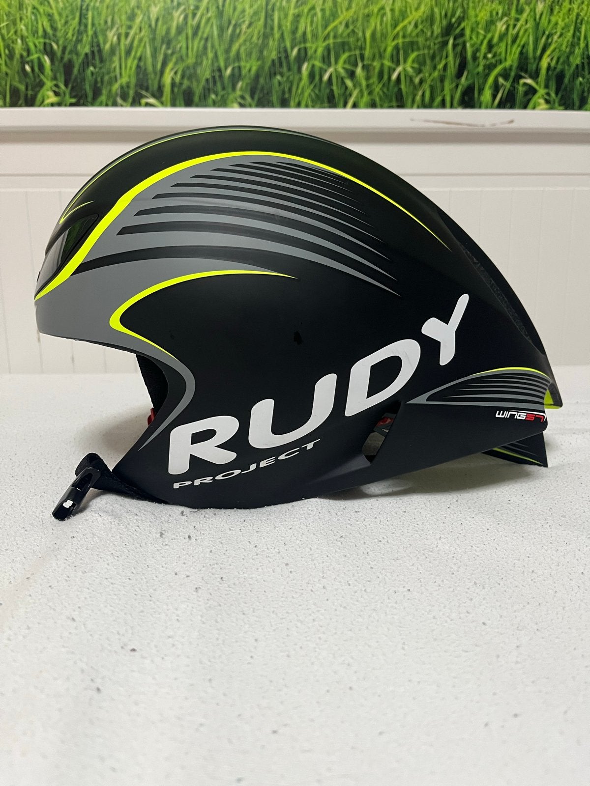 Rudy Project Wing 57 Tijdrithelm S-M (54-58 cm) met tas, Fietsen en Brommers, Fietsaccessoires | Fietshelmen, Ophalen of Verzenden