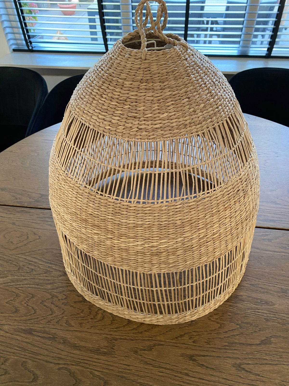 Zo goed als nieuwe IKEA TORARED lampenkap, Hanglamp, Natuurlijk materiaal, Beige, Ophalen of Verzenden
