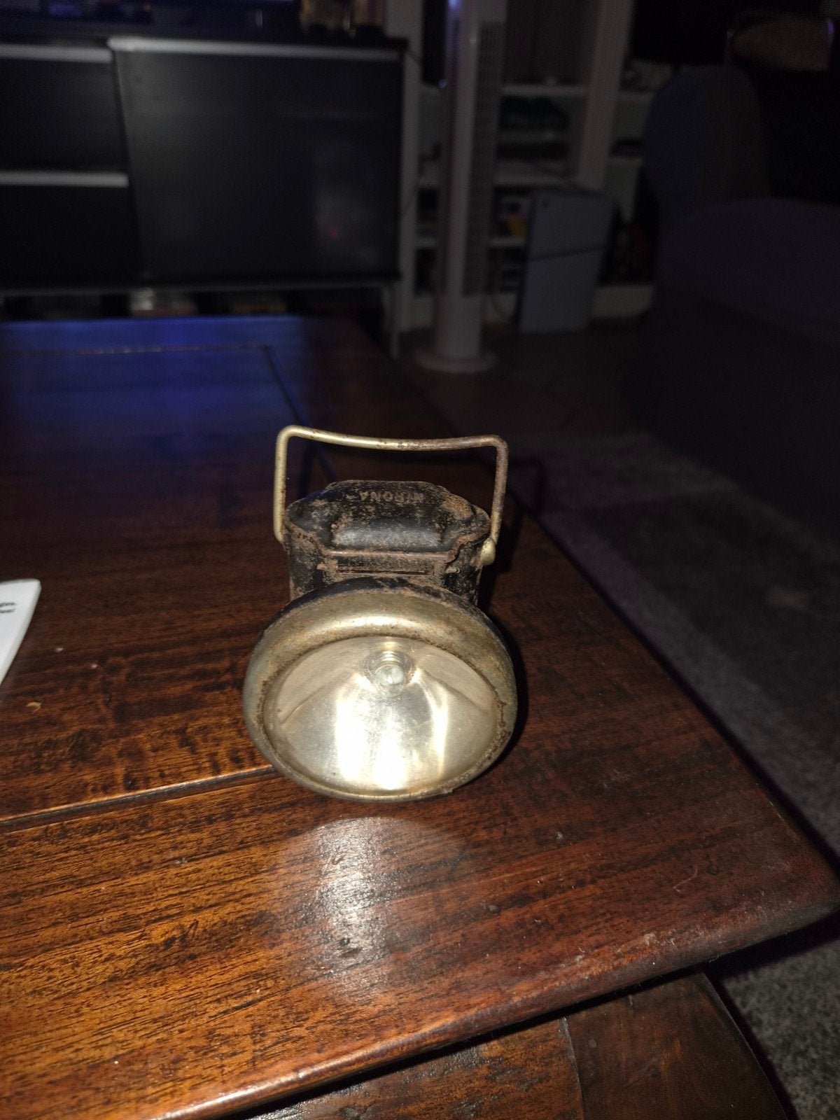 Vintage antieke fietslantaarn-lamp, Antiek en Kunst, Antiek | Lampen, Ophalen of Verzenden