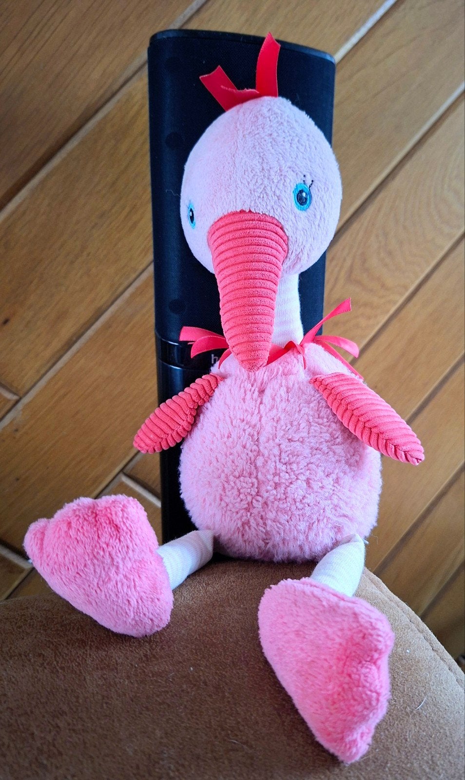Jellycat Flapper Flamingo Chime rammelaar - Zeldzaam !, Overige karakters, Overige typen, Ophalen of Verzenden, Middelgroot (20 tot 80 cm)