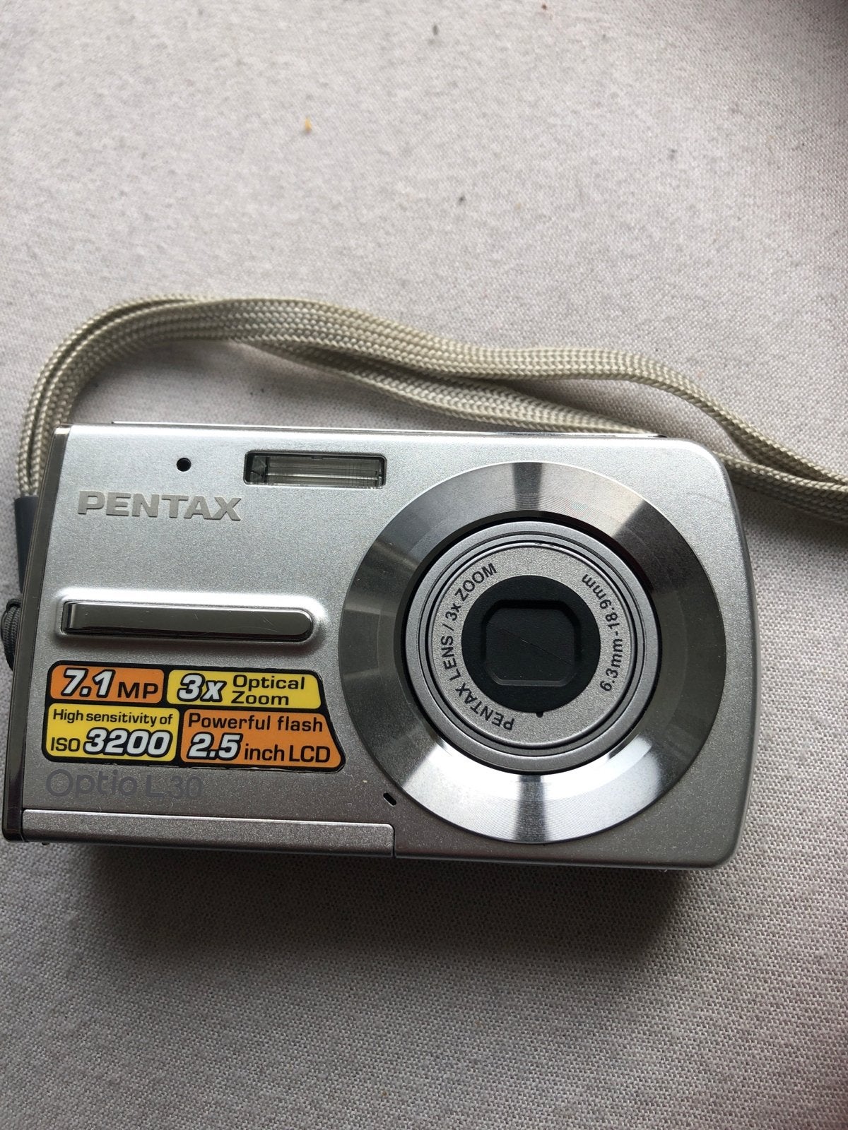 Pentax Optio L30 Compactcamera - 7.1 MP, 3x Optische Zoom, Audio, Tv en Foto, Ingebouwde flitser, Gebruikt, Ophalen of Verzenden