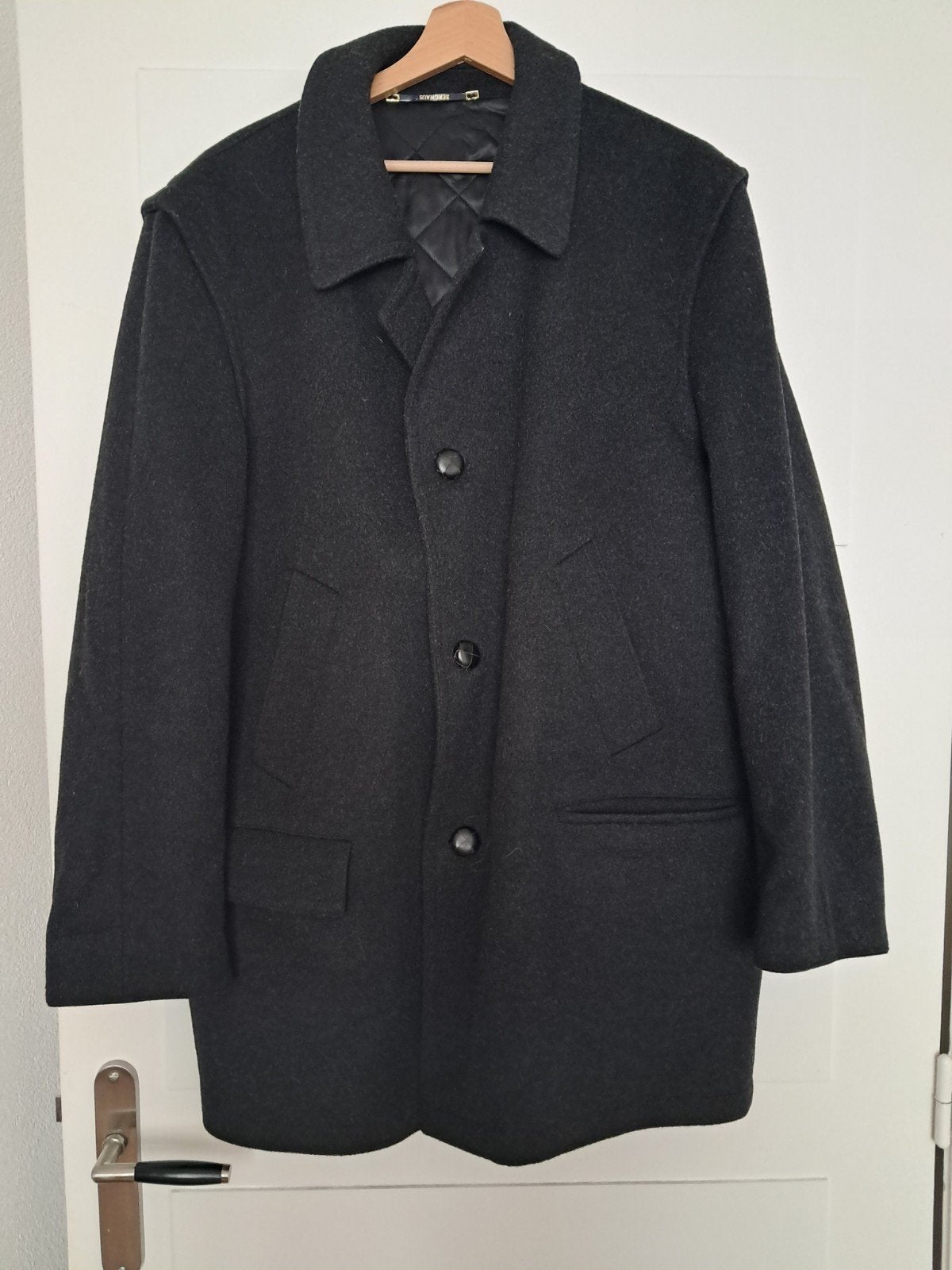 Top Kwaliteit Heren Loden Jas Himalaya Wol Maat XL ZGAN, Ophalen of Verzenden, Zo goed als nieuw, Maat 56/58 (XL), Zwart