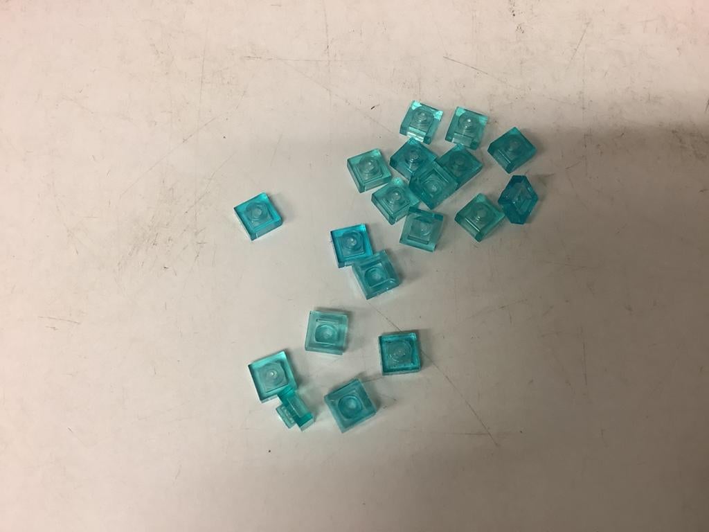 Lego plaat 1x1 transparant licht blauw, Ophalen of Verzenden, Gebruikt, Losse stenen, Lego