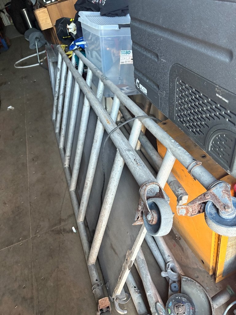 Gebruikte rolsteiger met wielen, Doe-het-zelf en Verbouw, Ophalen of Verzenden, Gebruikt, Rolsteiger of Kamersteiger, 2 tot 5 meter