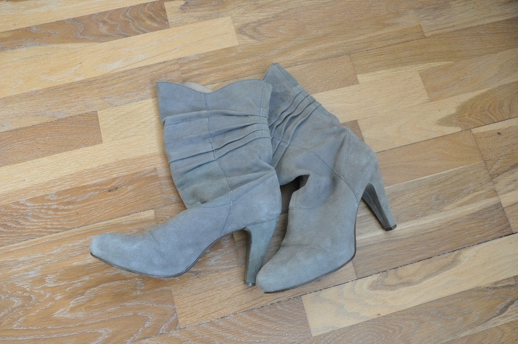 zgan leren/suede dames laarzen, mt 38, merk SPM, Hoge laarzen, SPM, Ophalen of Verzenden, Zo goed als nieuw